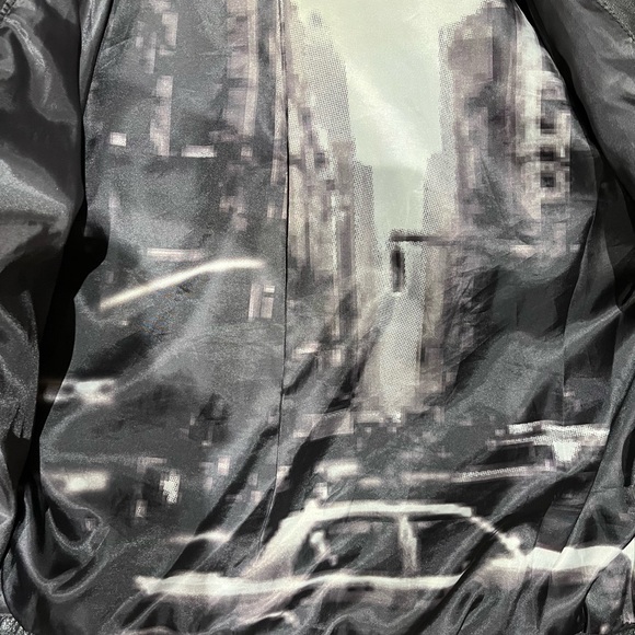 DKNY Black Leather Zip Front Hoodie jacket. Size XL. Mint condition. - Picture 10 of 10